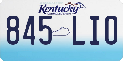 KY license plate 845LIO