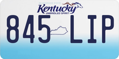 KY license plate 845LIP
