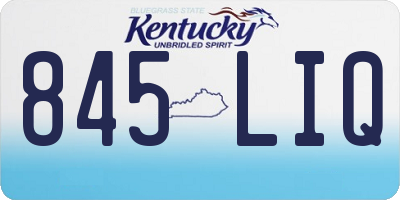 KY license plate 845LIQ