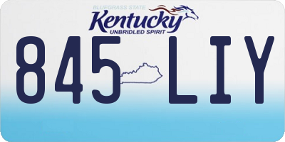 KY license plate 845LIY