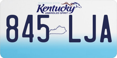 KY license plate 845LJA