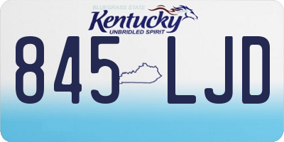 KY license plate 845LJD