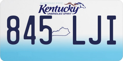 KY license plate 845LJI