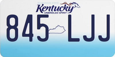 KY license plate 845LJJ