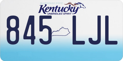 KY license plate 845LJL