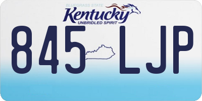KY license plate 845LJP