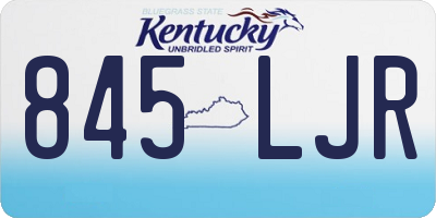 KY license plate 845LJR