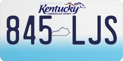 KY license plate 845LJS