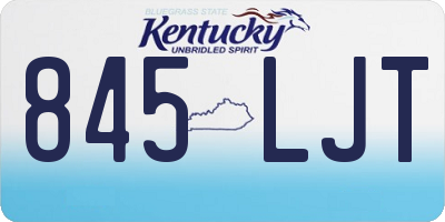KY license plate 845LJT