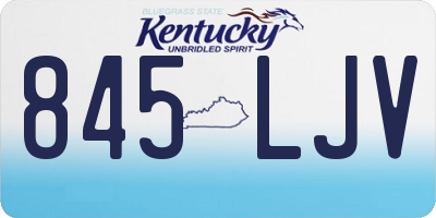 KY license plate 845LJV