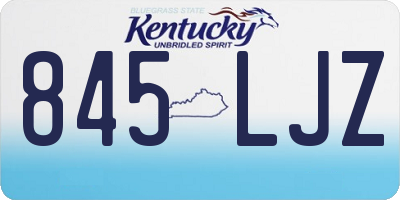 KY license plate 845LJZ