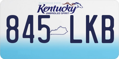 KY license plate 845LKB