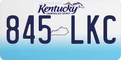 KY license plate 845LKC
