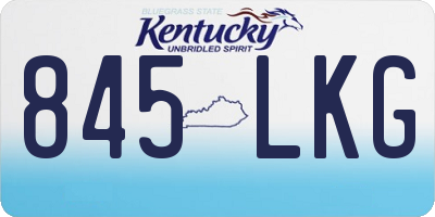 KY license plate 845LKG
