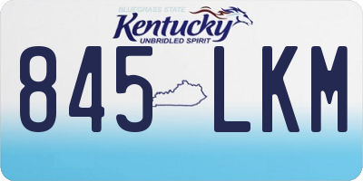 KY license plate 845LKM