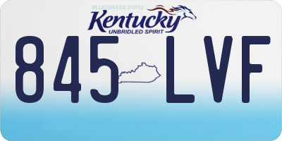 KY license plate 845LVF