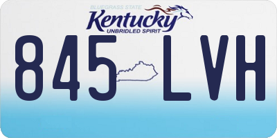 KY license plate 845LVH