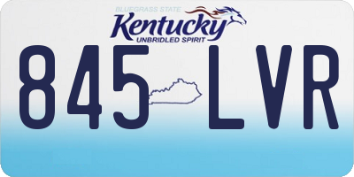 KY license plate 845LVR