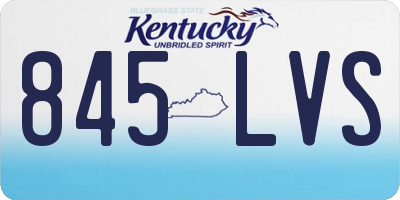 KY license plate 845LVS