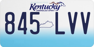 KY license plate 845LVV