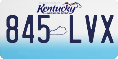KY license plate 845LVX