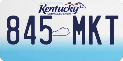 KY license plate 845MKT