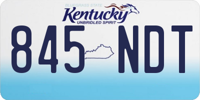 KY license plate 845NDT