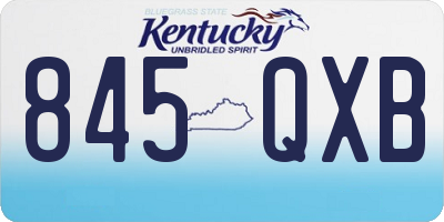 KY license plate 845QXB