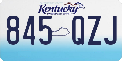 KY license plate 845QZJ