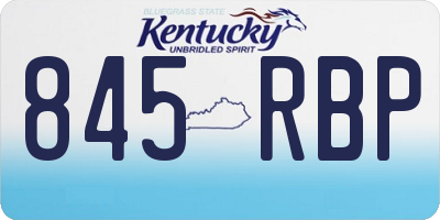 KY license plate 845RBP