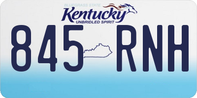 KY license plate 845RNH