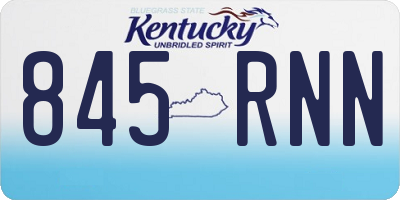 KY license plate 845RNN
