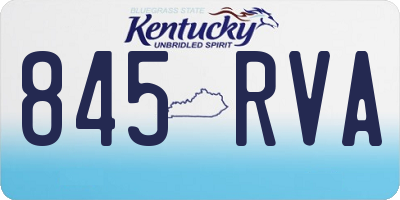 KY license plate 845RVA