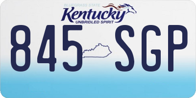 KY license plate 845SGP