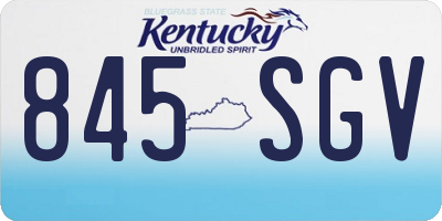 KY license plate 845SGV