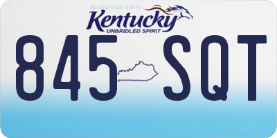 KY license plate 845SQT