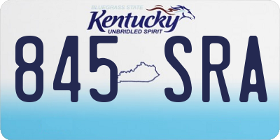 KY license plate 845SRA