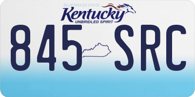 KY license plate 845SRC