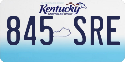 KY license plate 845SRE