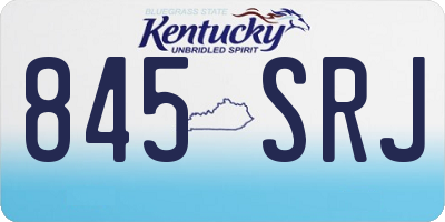 KY license plate 845SRJ