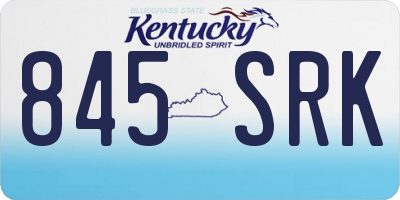 KY license plate 845SRK