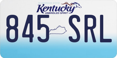 KY license plate 845SRL