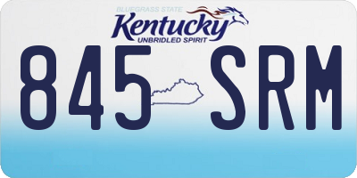 KY license plate 845SRM