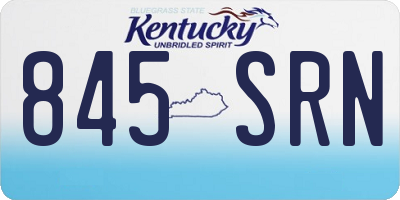 KY license plate 845SRN