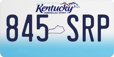 KY license plate 845SRP