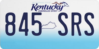 KY license plate 845SRS
