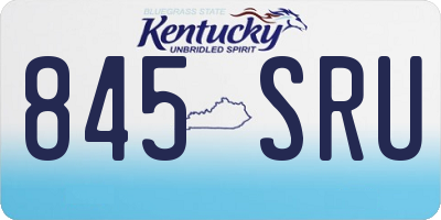 KY license plate 845SRU