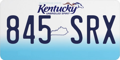 KY license plate 845SRX