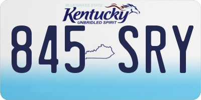 KY license plate 845SRY