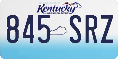 KY license plate 845SRZ
